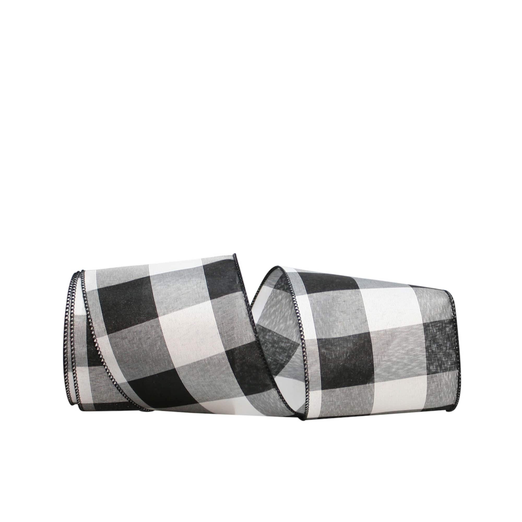 Reliant 4" x 10yd. Jumbo Check Wired Ribbon